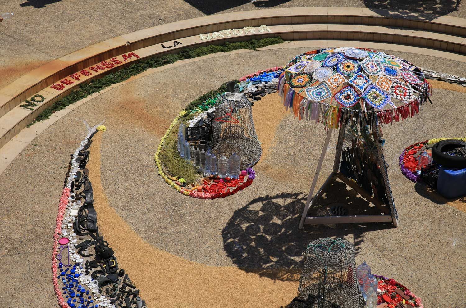Actividad artística por el Día Mundial de los Océanos en Sitges