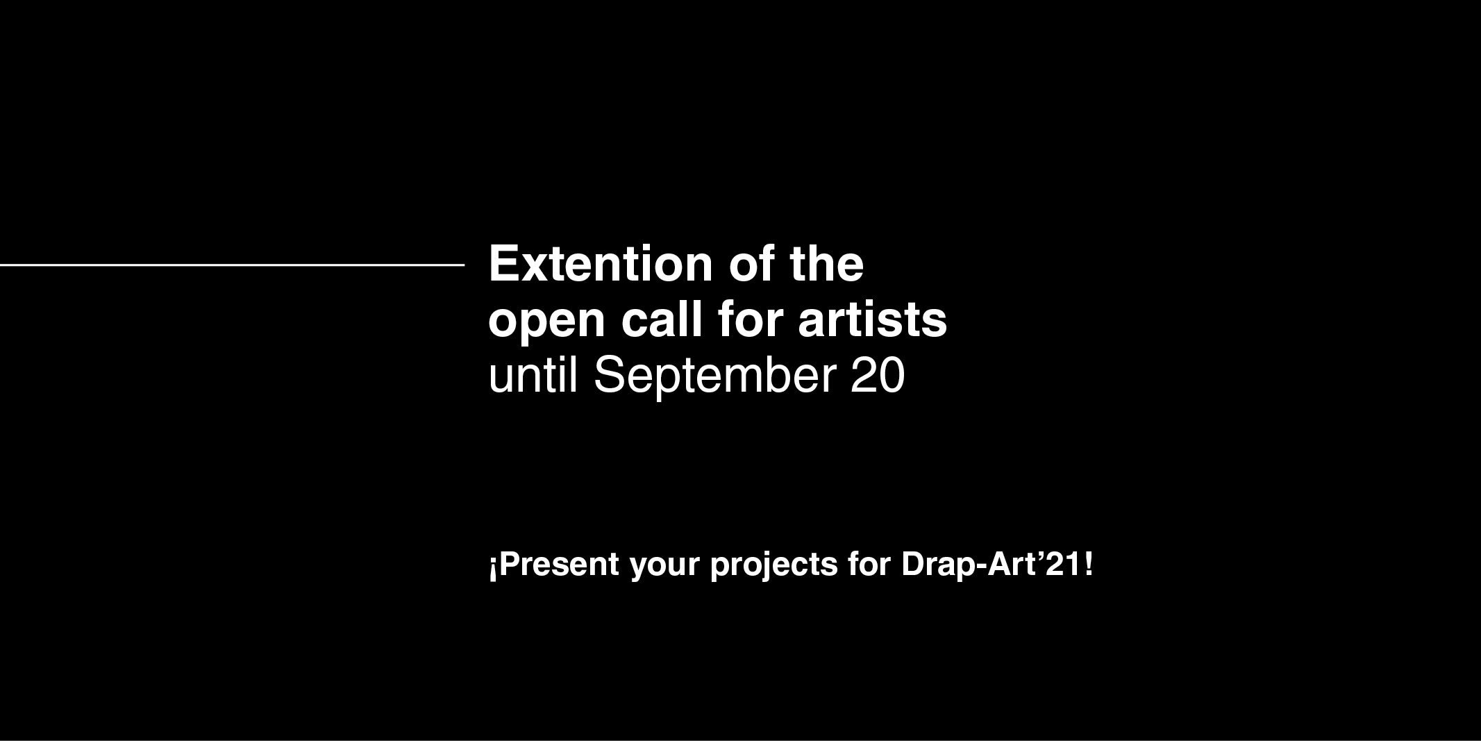 DrapArt'21 – Extension call for artists